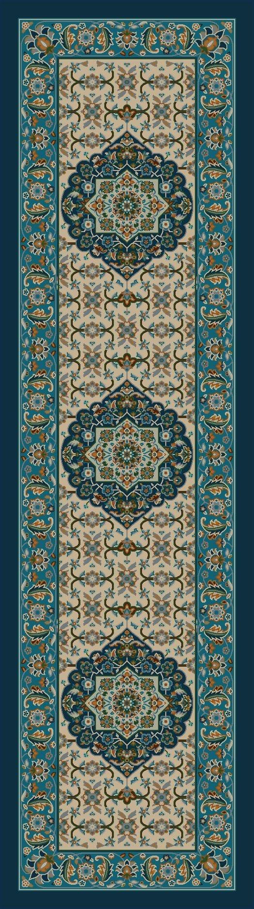 Persian worn navy floor runner - made in the USA - Your Western Decor, LLC