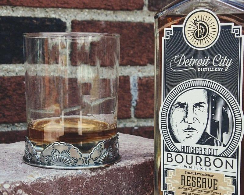 Double old fashioned western glasses with mid-relief repoussé pewter collar - Your Western Decor