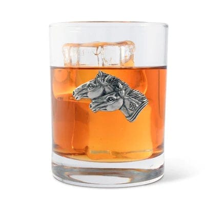 Pewter Horses Double Old Fashioned Glasses - Your Western Decor