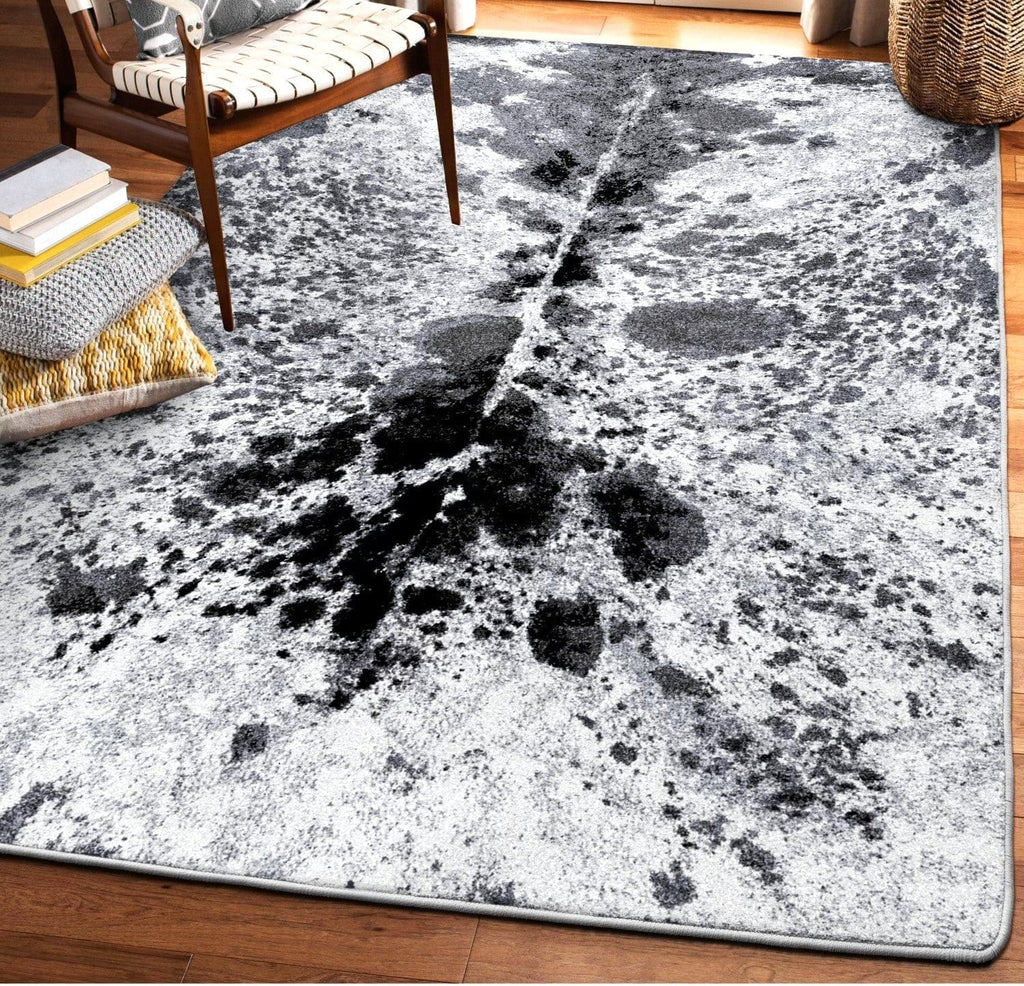 Longhorn Black Spotted Western Rugs made in the USA - Your Western Decor