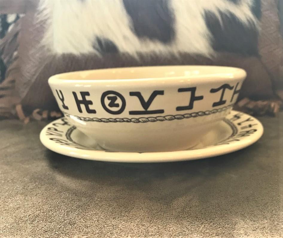 Ranch brands china bowl and salad plate. Western dinnerware made in the USA. Your Western Decor