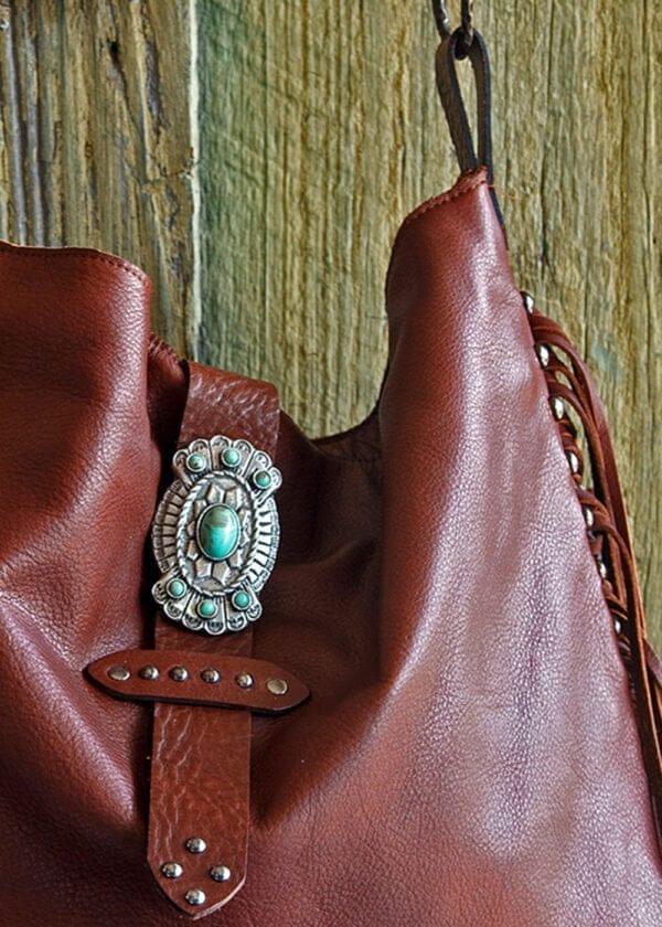 Red River Leather Concho Purse made in the USA - Your Western Decor