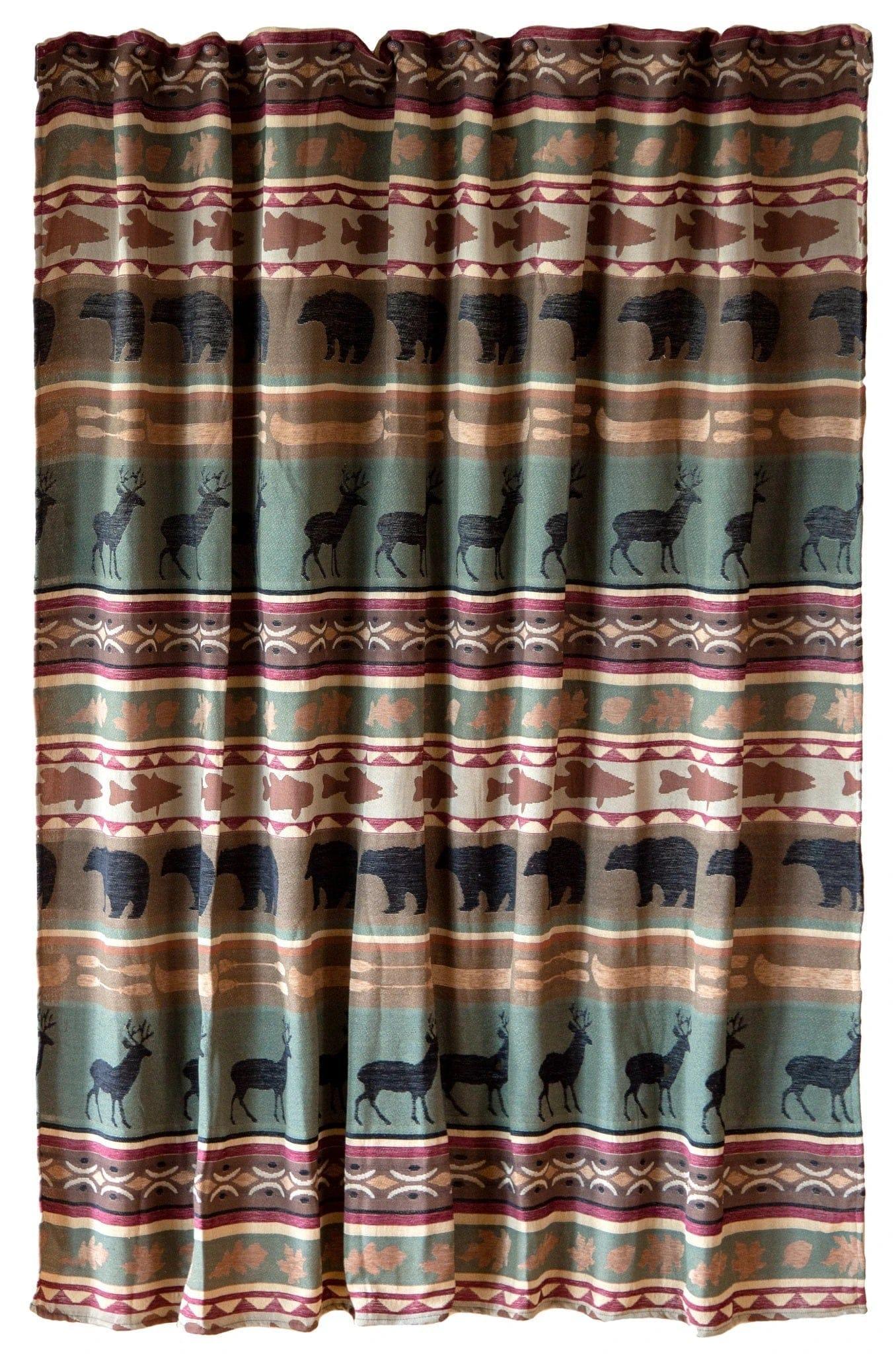 Rocky Heights Wildlife Shower Curtain. Cabin bath décor. Your Western Decor.