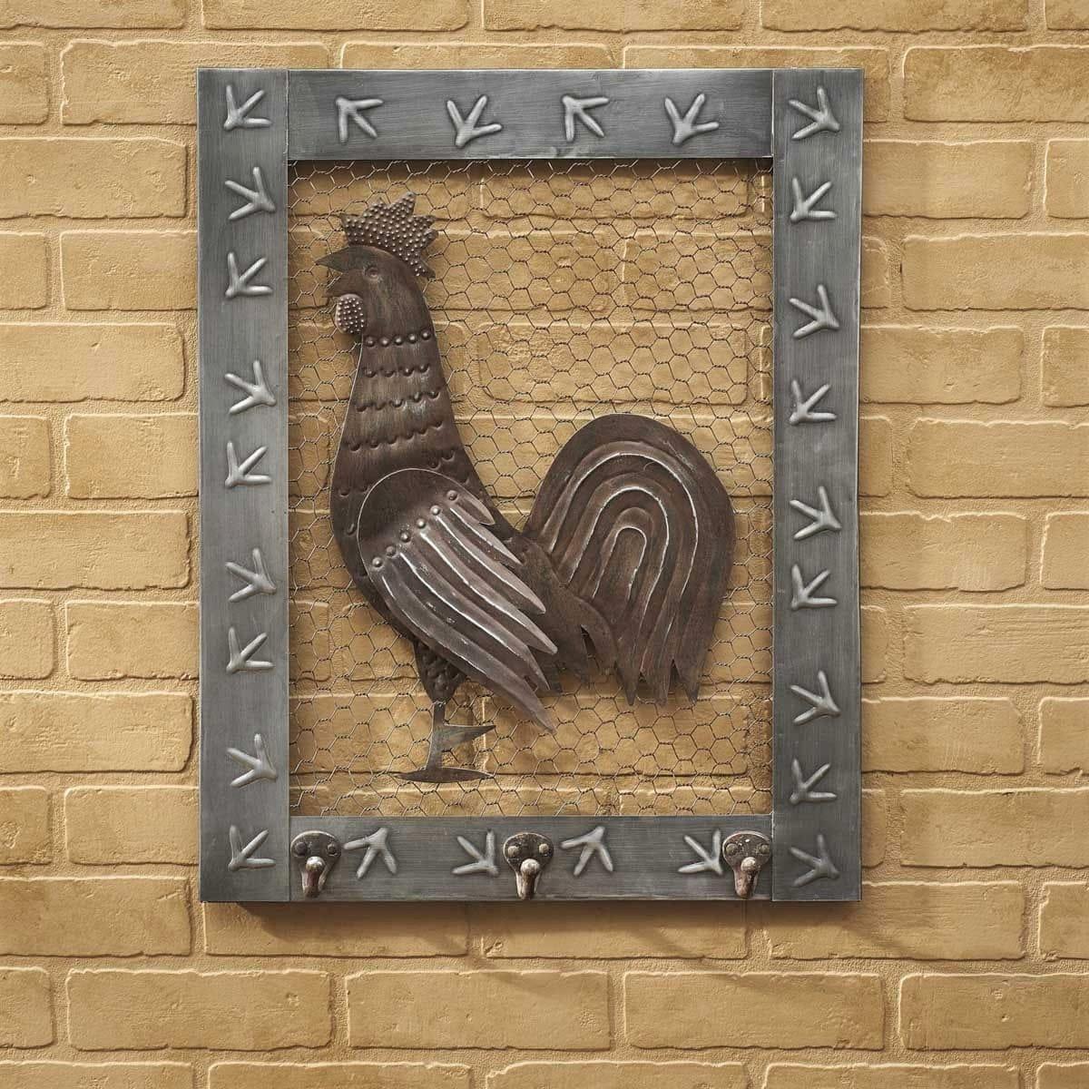 Farmhouse Decor. Metal rooster wall hanging - Your Western Decor, LLC
