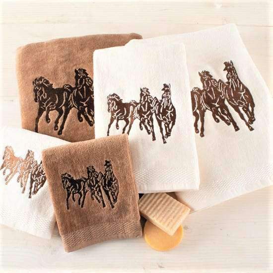 Running Horses Bath Towels - Your Western Decor, LLC