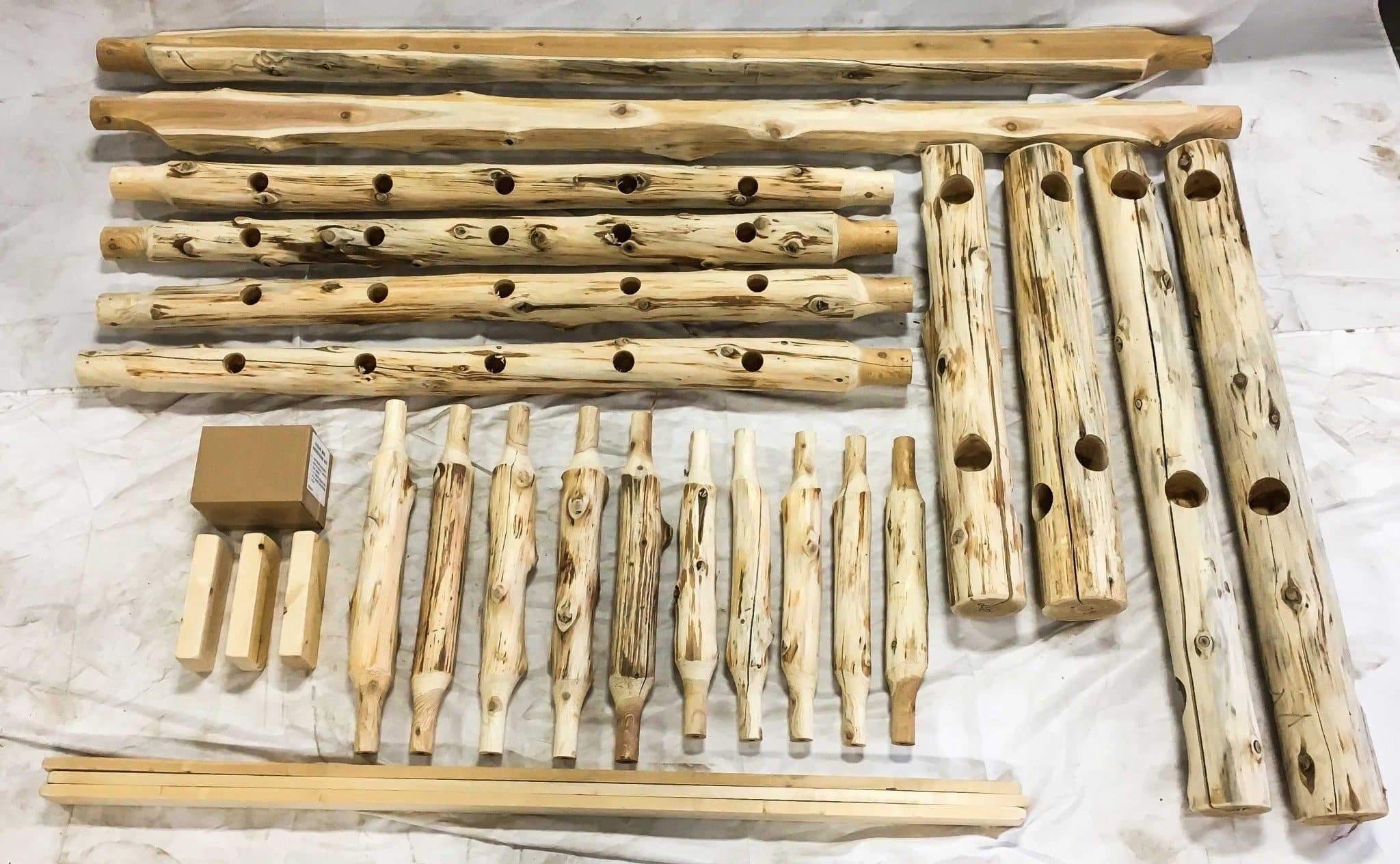 Rustic cedar log king bed assembly. Made in the USA. Your Western Decor