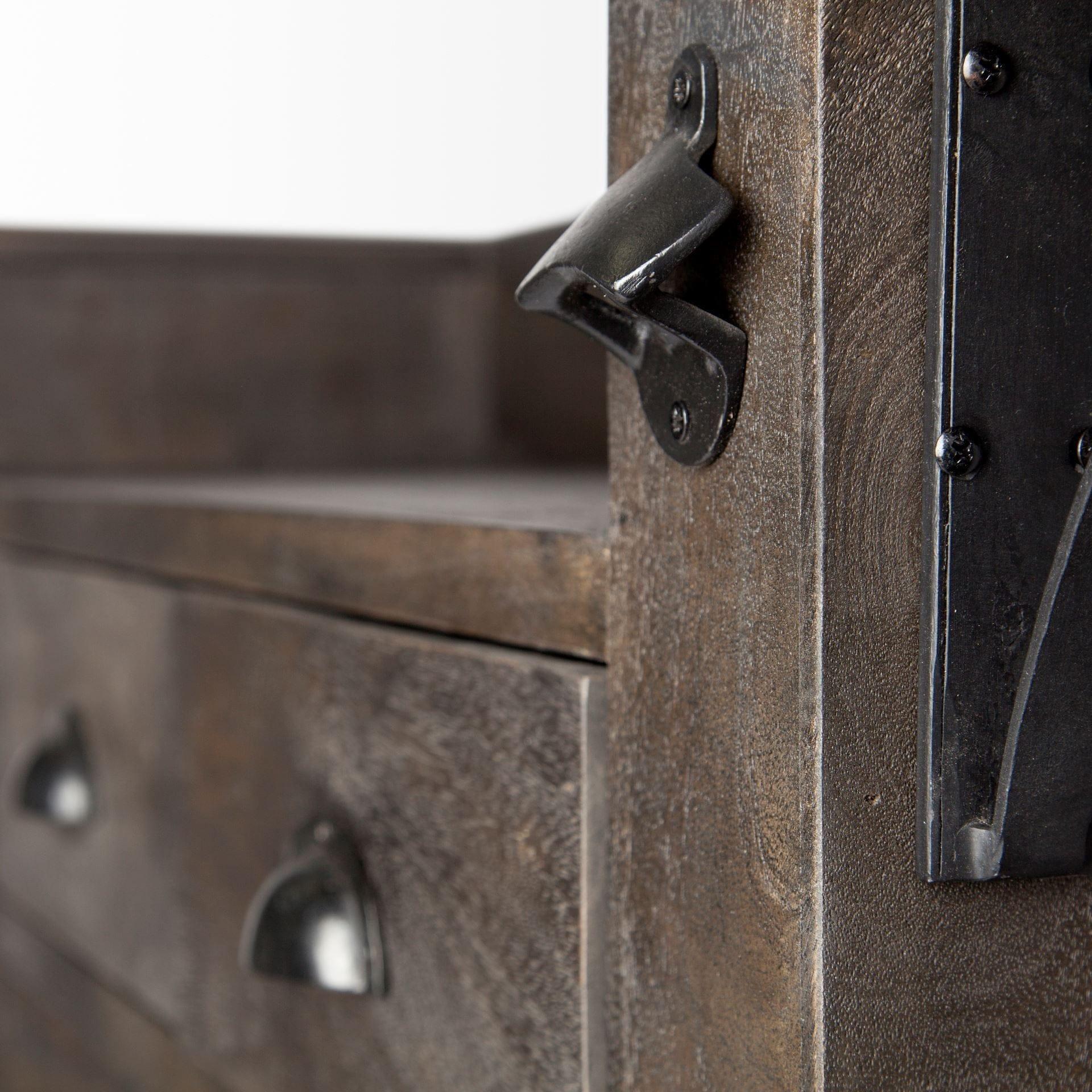 Rustic Mango Front Bar with Bottle Storage - Your Western Decor, LLC