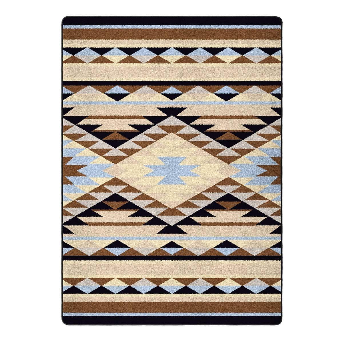 Sallisaw Southwest Area Rugs with Blue - Made in the USA - Your Western Decor