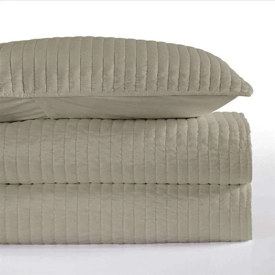 Taupe satin quilt and pillow shams - Your Western Decor, LLC