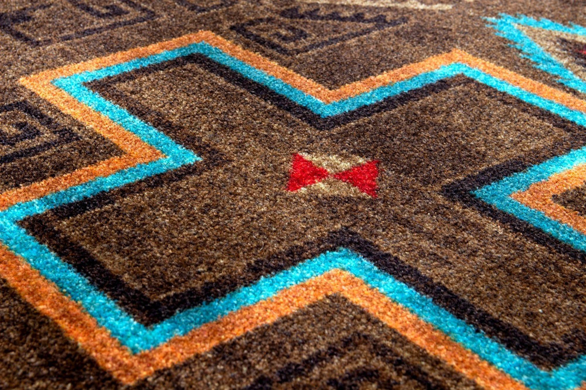 Sawtooth Southwestern carpet detail - made in the USA - Your Western Decor