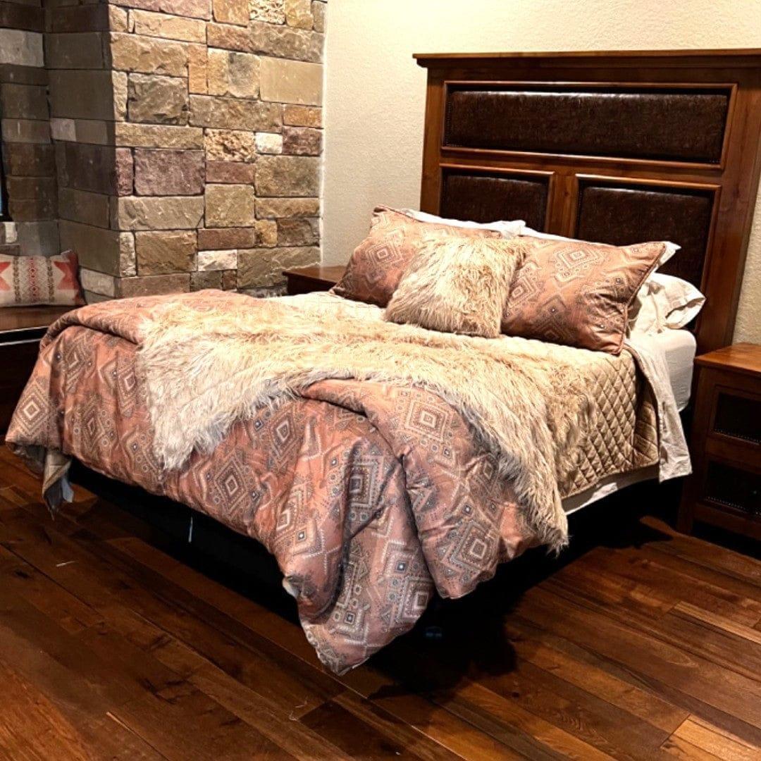 Sedona Summer Comforter with Mongolian Throws - Your Western Decor