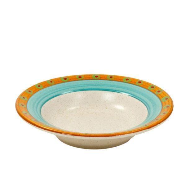 Sedona Sky Rimmed Soup Bowls. Hand painted. Made in the USA. Your Western Decor