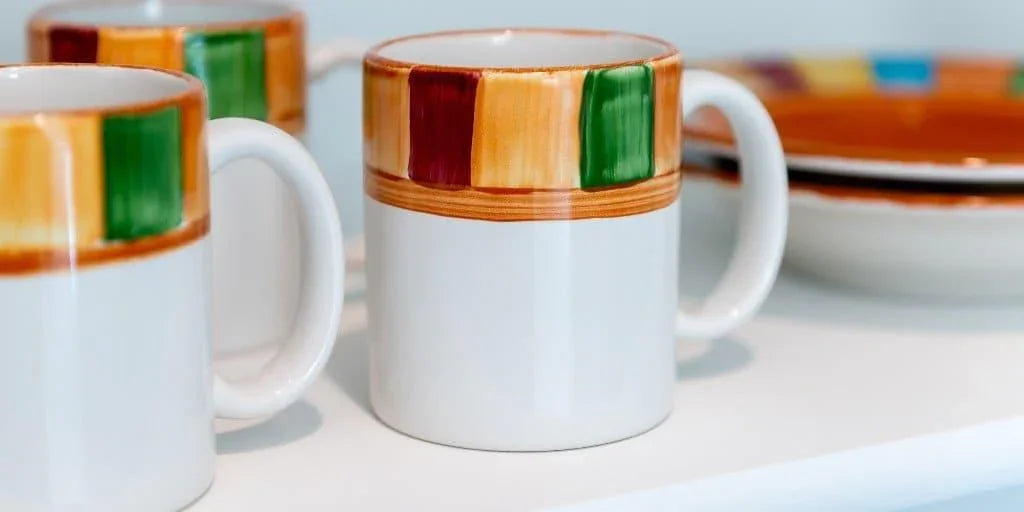 Hand painted, made in the USA, Southwestern mug set. Your Western Decor