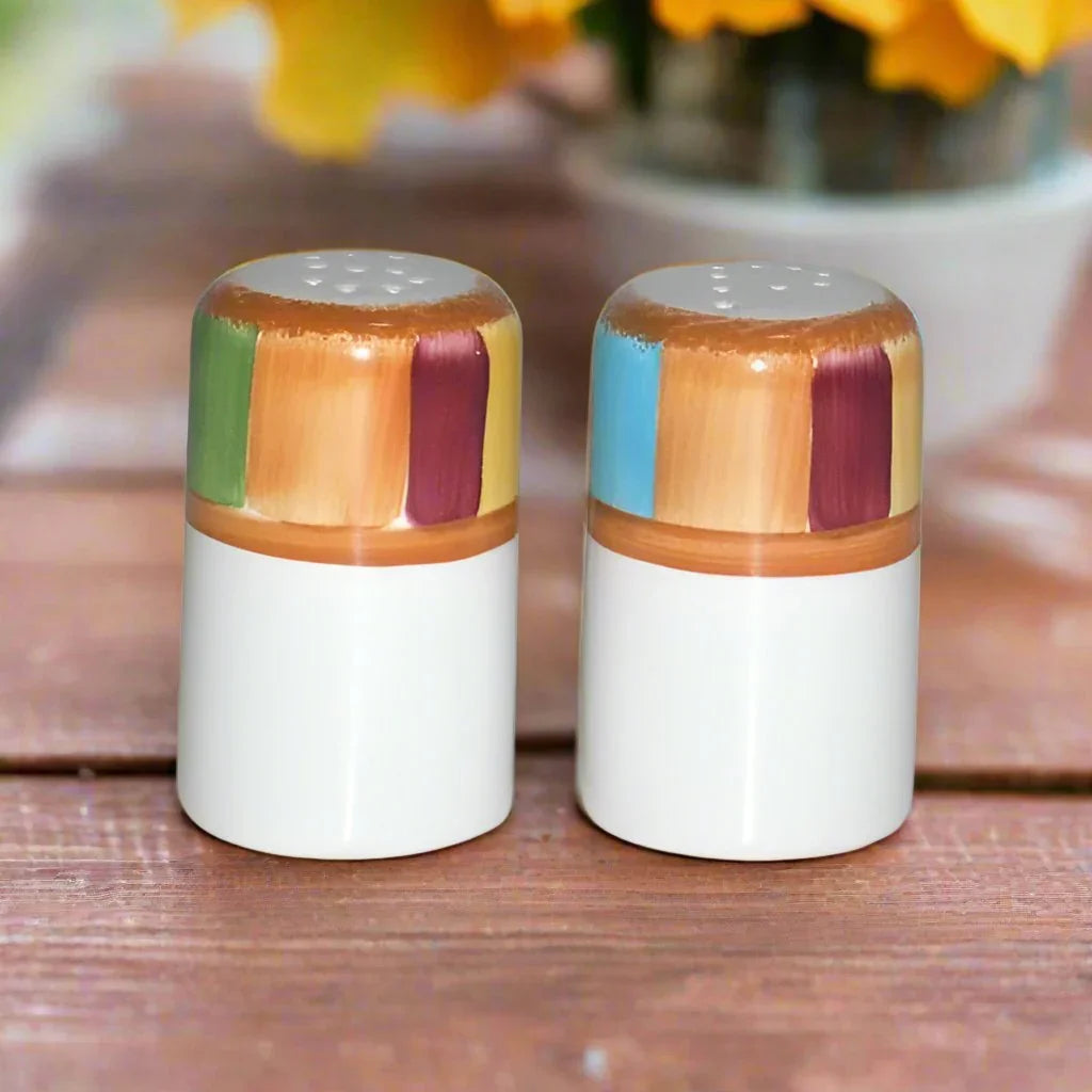 southwestern serape hand painted salt and pepper shaker set - Made in the USA - Your Western Decor