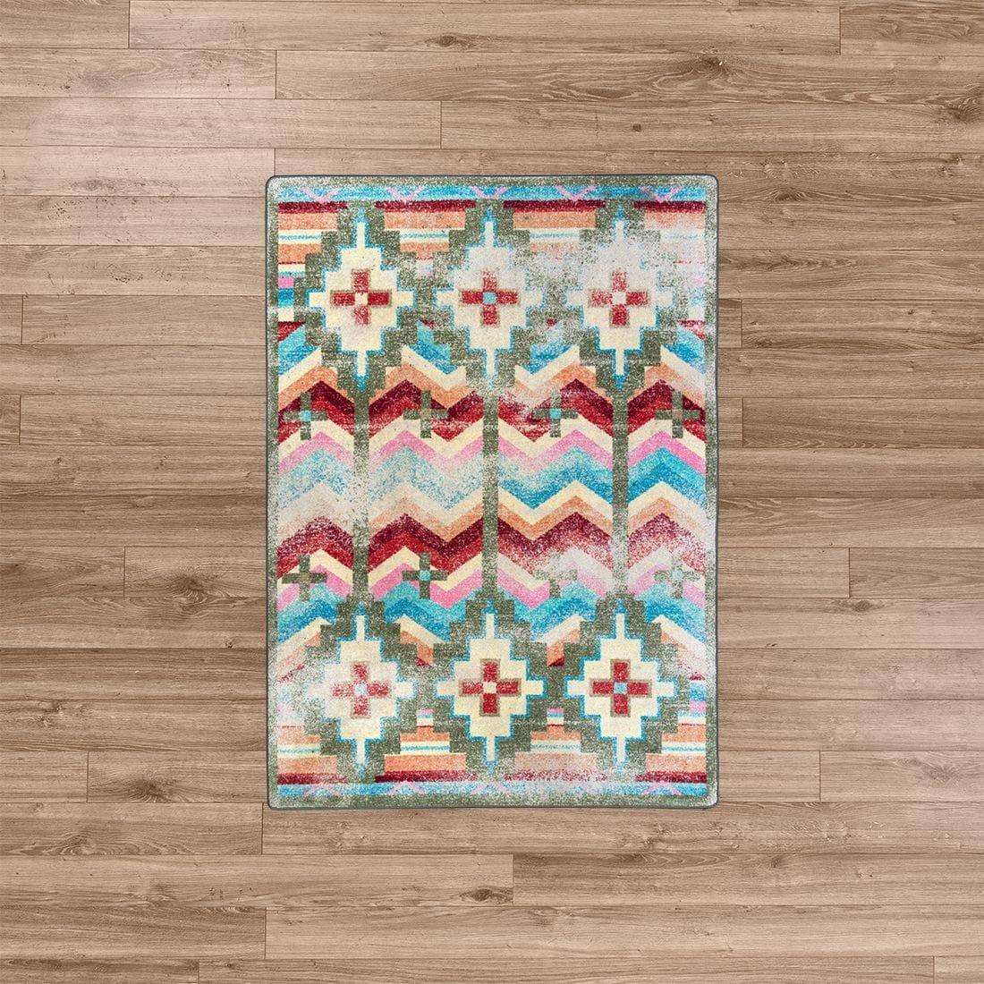 Distressed Shake Your Shawl 4' x 5' Area Rug - Made in the USA - Your Western Decor