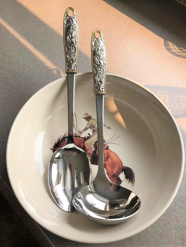 Silver buckle western kitchen utensils - Your Western Decor