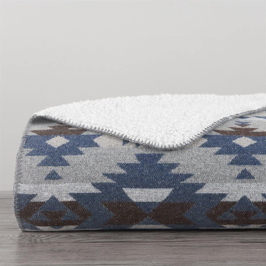 Aztec Designer Shearling Throw Blankets - Your Western Decor, LLC