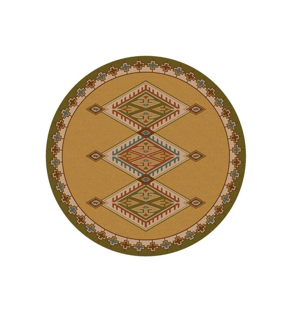 Southwestern Ancestry Round Area Rug made in the USA - Your Western Decor