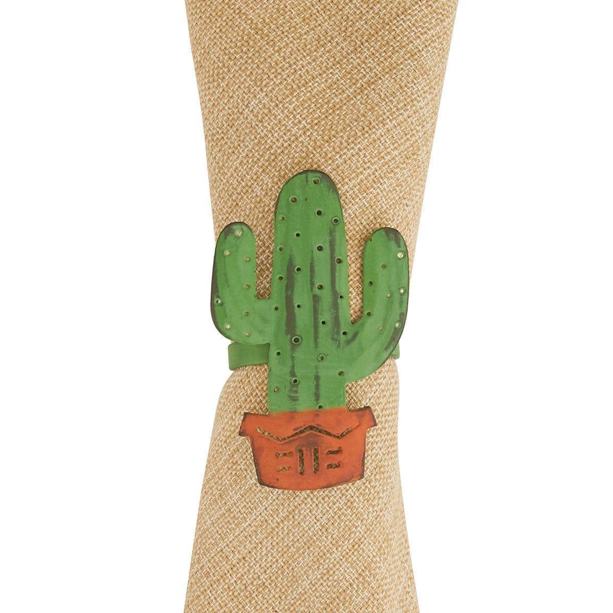 Southwestern Metal Cactus Napkin Rings - Your Western Decor