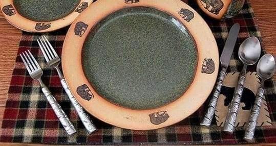 Bear lodge tableware - Your Western Decor, LLC