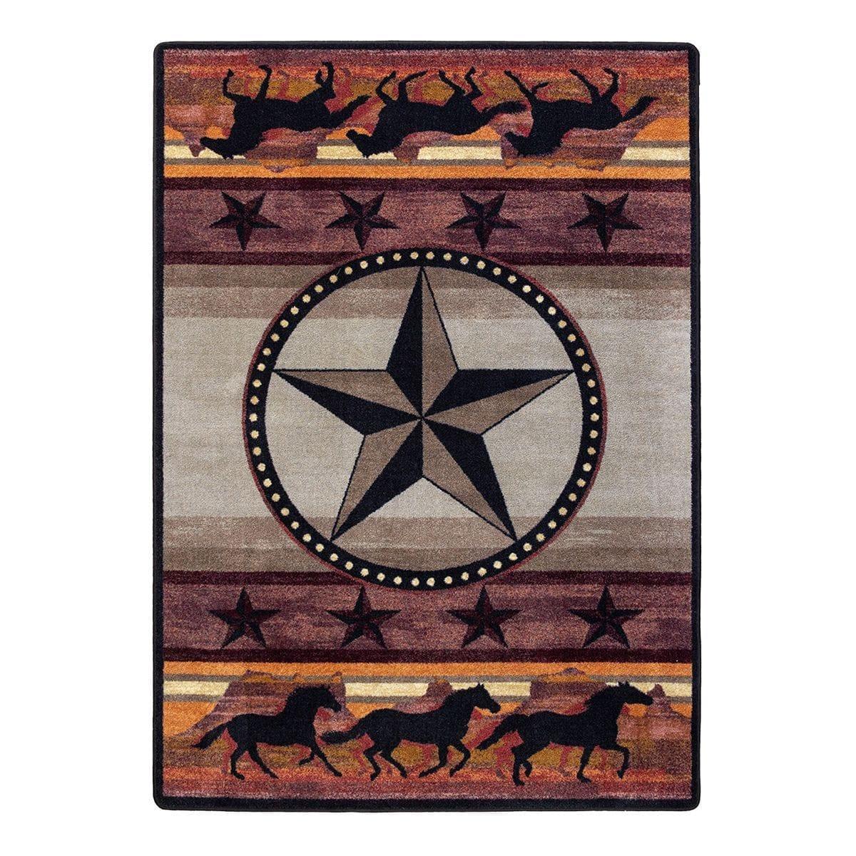 Star Stampede Western Area Rug 8x11 - Made in the USA - Your Western Decor