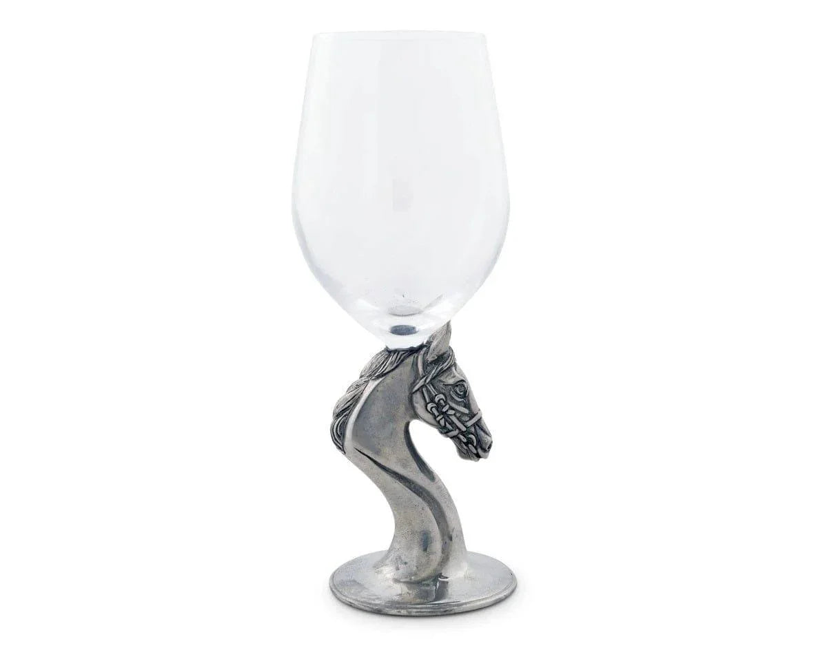 Steeplechase Stemmed Wine Glass Side View - Your Western Decor