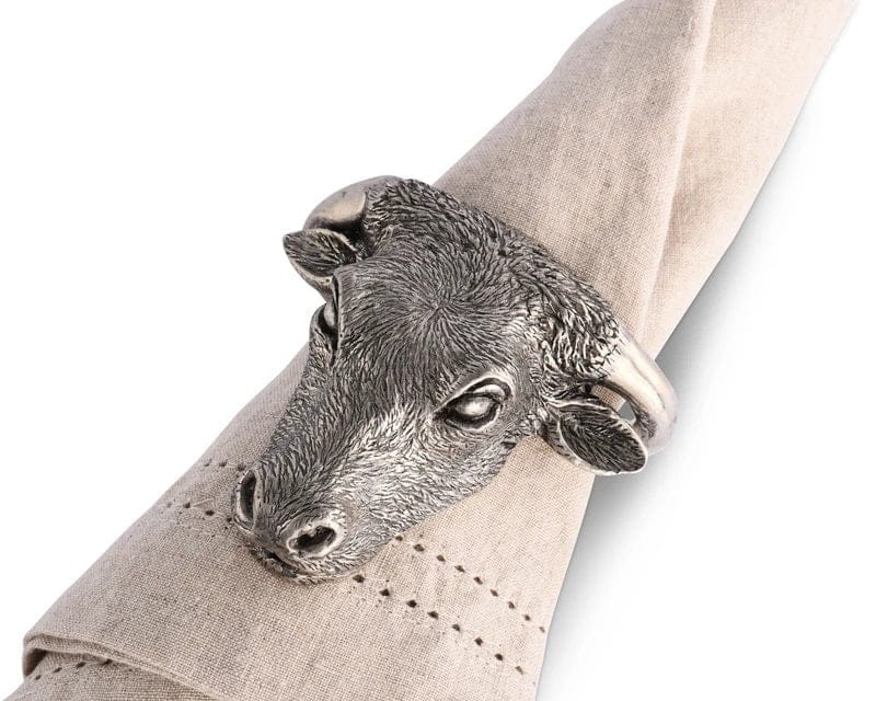 Steer Pewter Napkin Rings - Your Western Decor