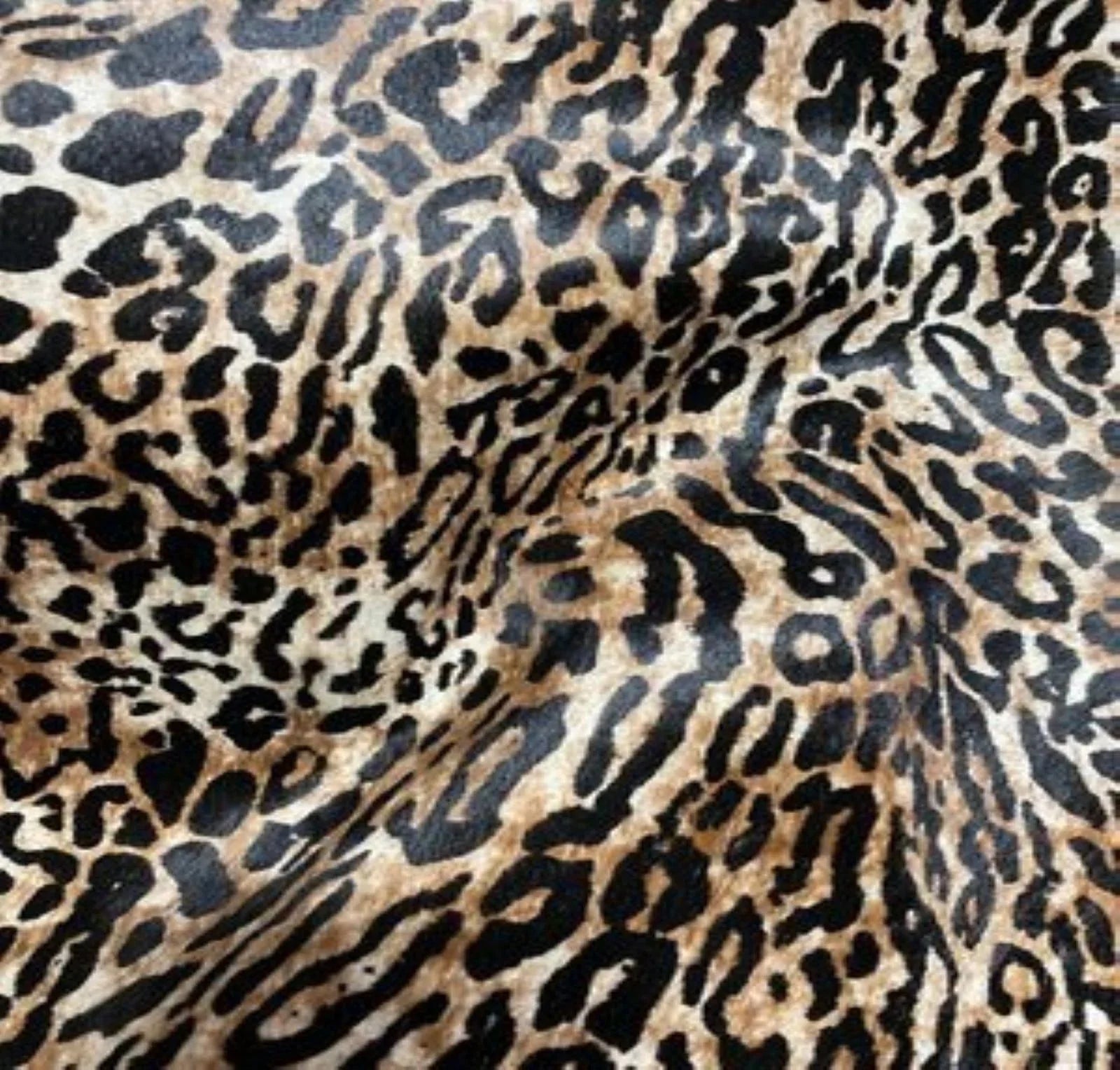 Stenciled Ocelot Black on Dark Beige Cowhide - Upholstery Cowhide - Cowhide Rug - Your Western Décor Design Studio