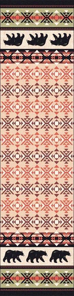 Strolling black bears cabin floor runner made in the USA - Your Western Decor