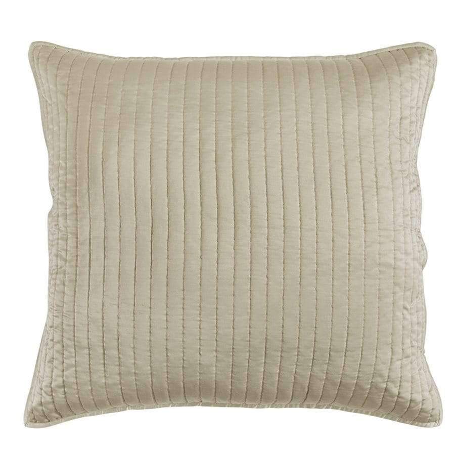 Taupe satin quilted euro sham - Your Western Decor, LLC