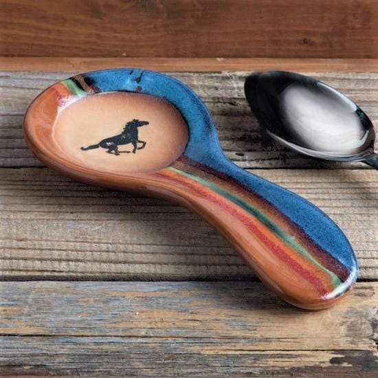 Handmade Ceramic Kitchen Spoon Rest with Horse - Your Western Decor