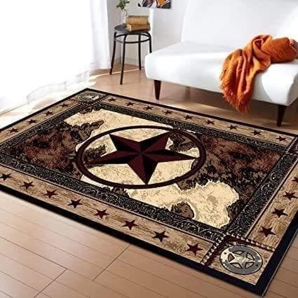 Cowhide Print & Western Star Area Rugs - Your Western Decor, LLC