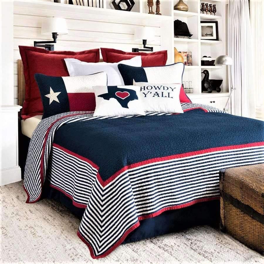 Blue Denim Bed Skirt - King - Your Western Decor, LLC