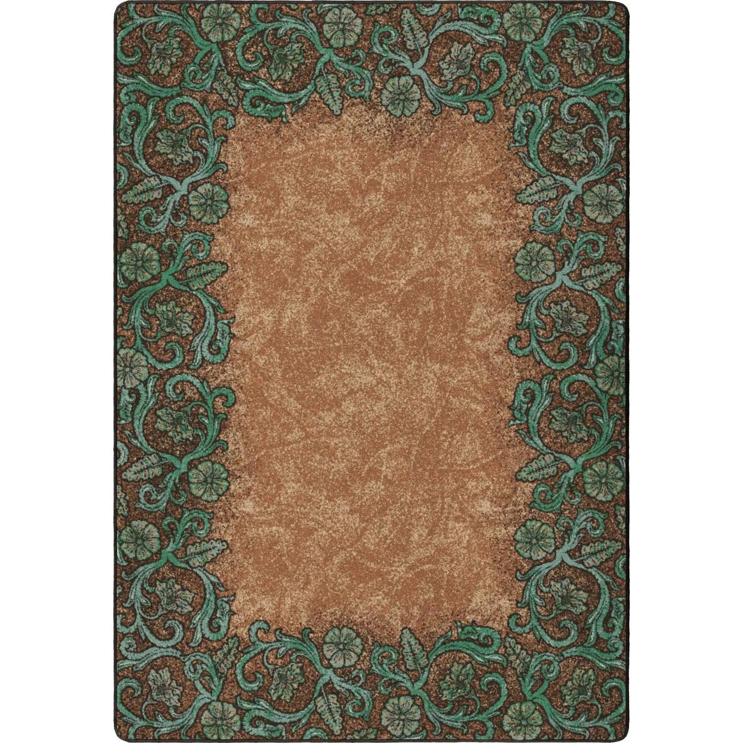 Tooled Floral Western Rug - American made rugs - Your Western Decor