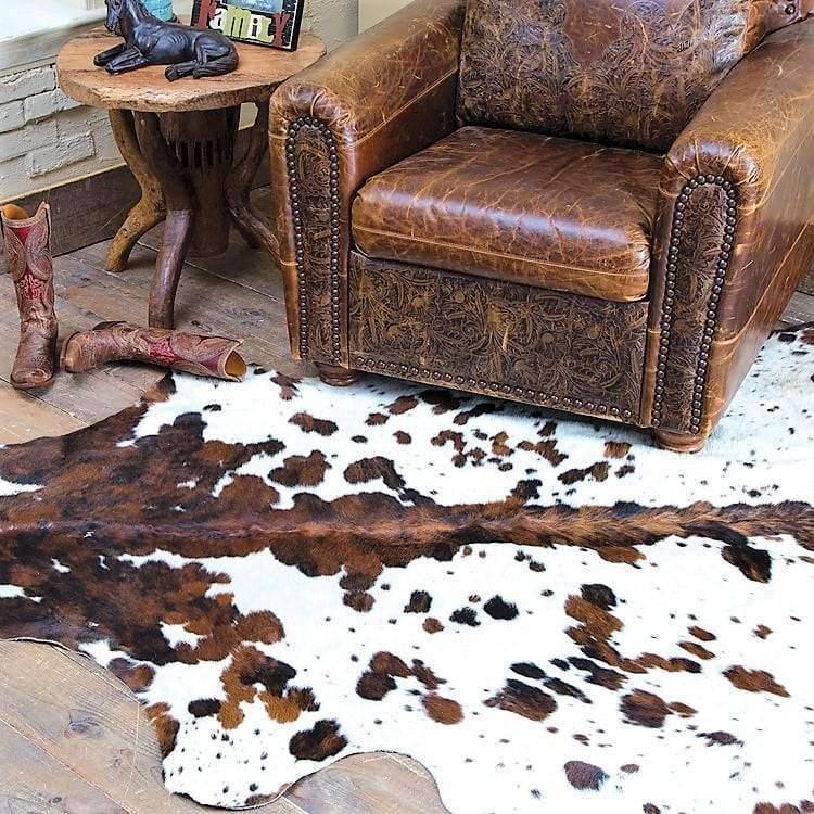 Premium Brazilian Tri Color Cowhide Rug. Free Shipping. Your Western Decor
