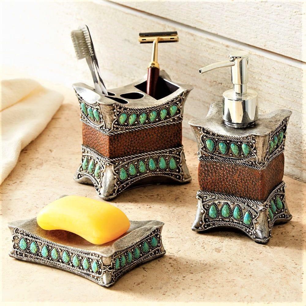 Turquoise Stone Bath Set - Your Western Decor