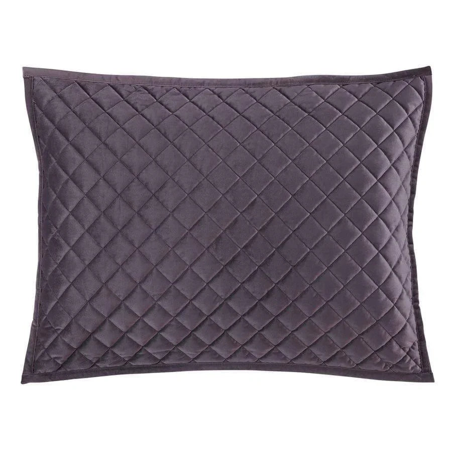 Amethyst velvet quilted king pillow sham - Your Western Decor, LLC