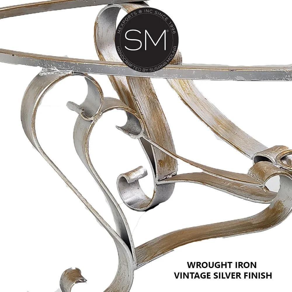 vintage silver iron finish sample. Your Western Decor