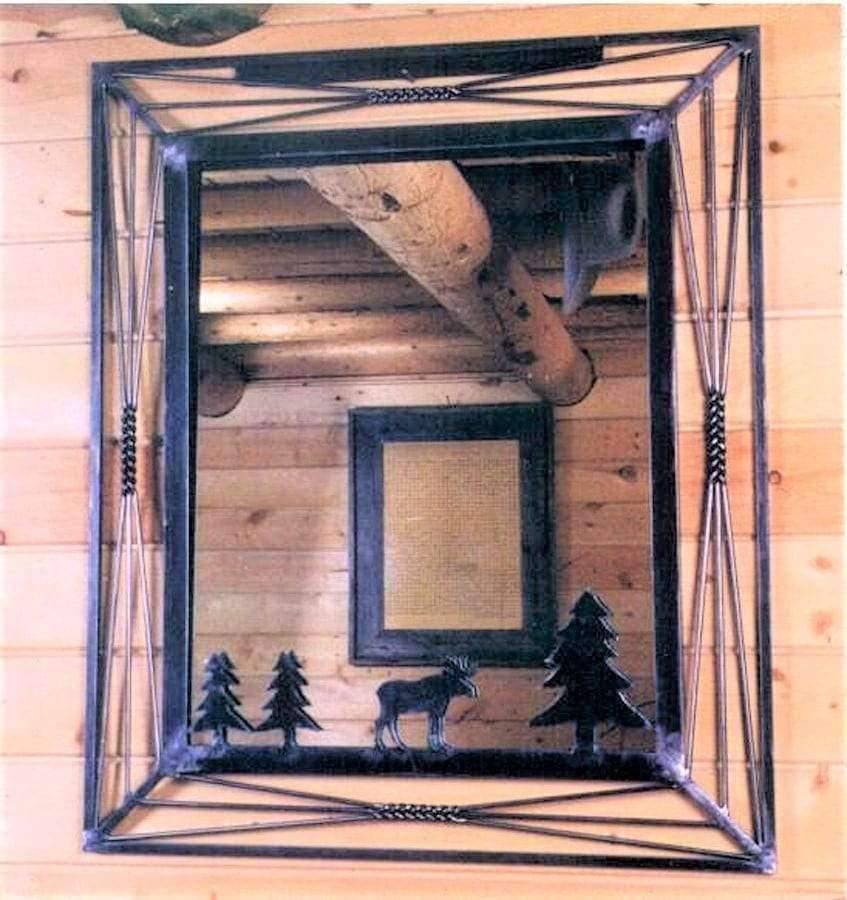 Cowboy Bronc Western Iron Mirror - Your Western Decor, LLC