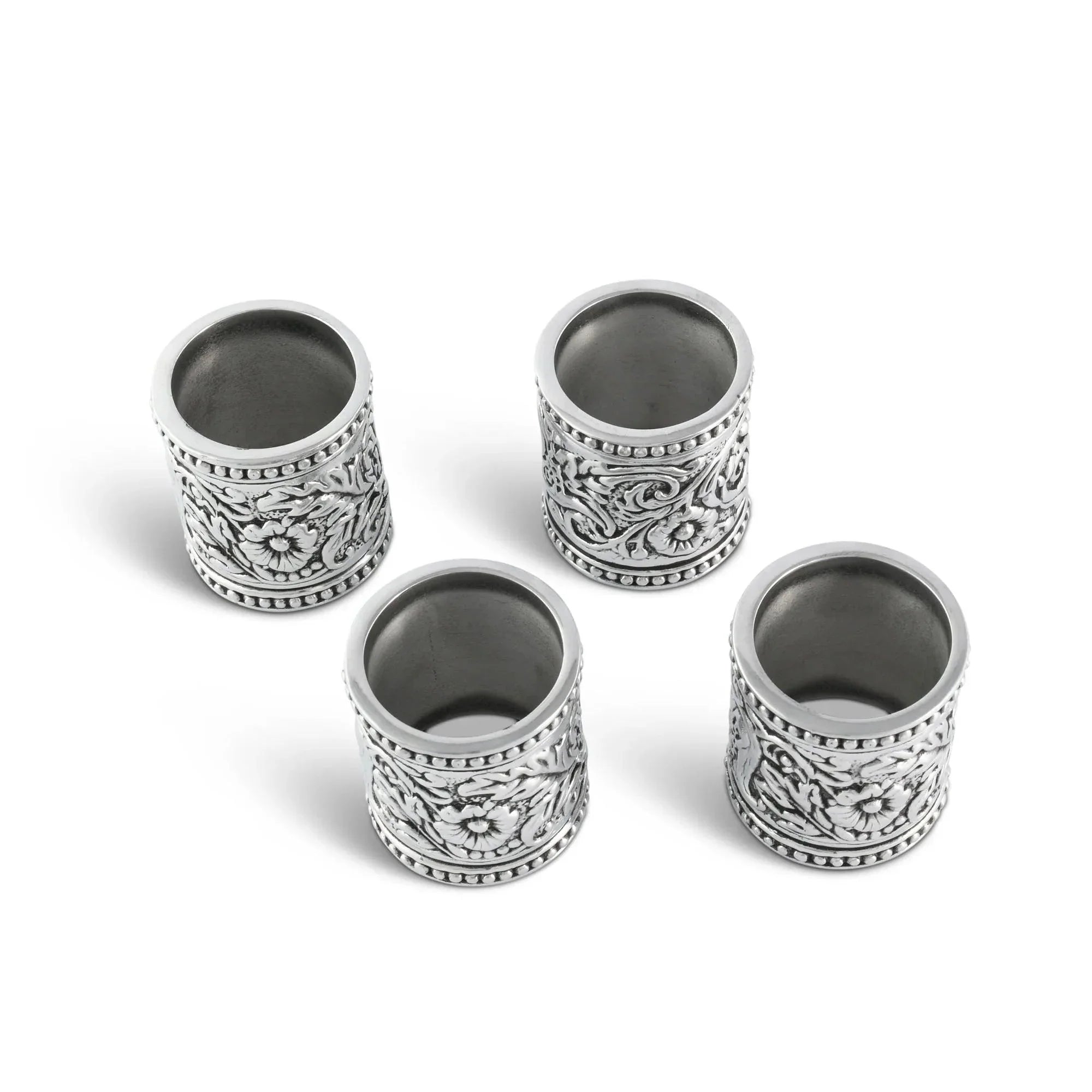 Western Floral Embossed Napkin Rings - Your Western Decor