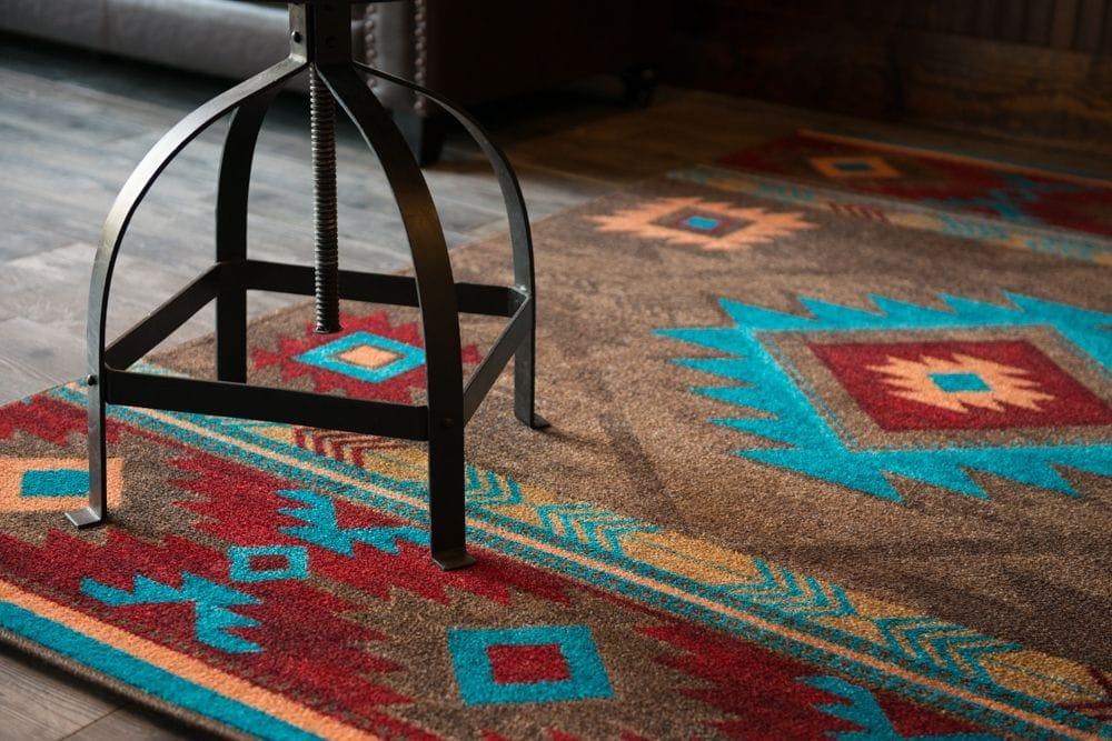 Aztec Whiskey River Rug in Turquoise XL - Your Western Decor, LLC