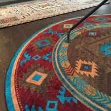 Aztec Whiskey River Area Round Rugs. Made in the USA. Your Western Decor