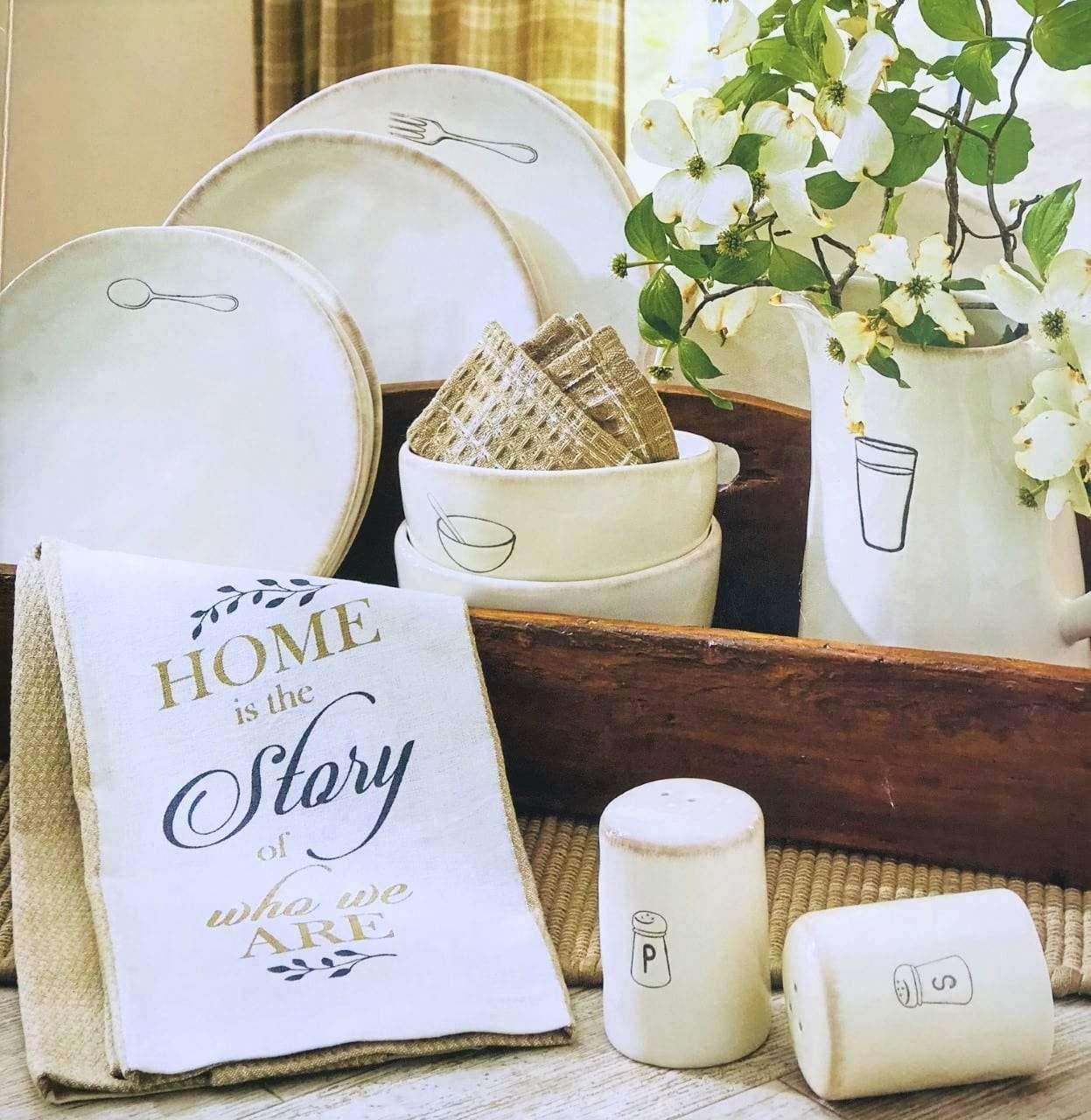 White Distressed Farmhouse Dinnerware - Your Western Decor