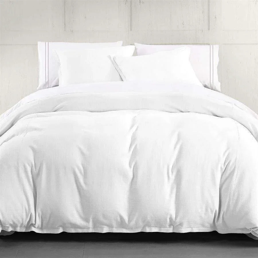 Crisp white linen duvet cover. Your Western Decor