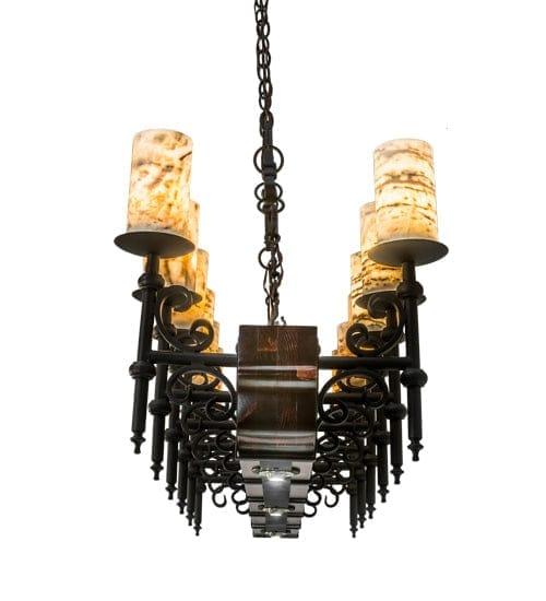 Custom rustic wrought iron chandelier - 12 light - made in the USA - Your Western Decor