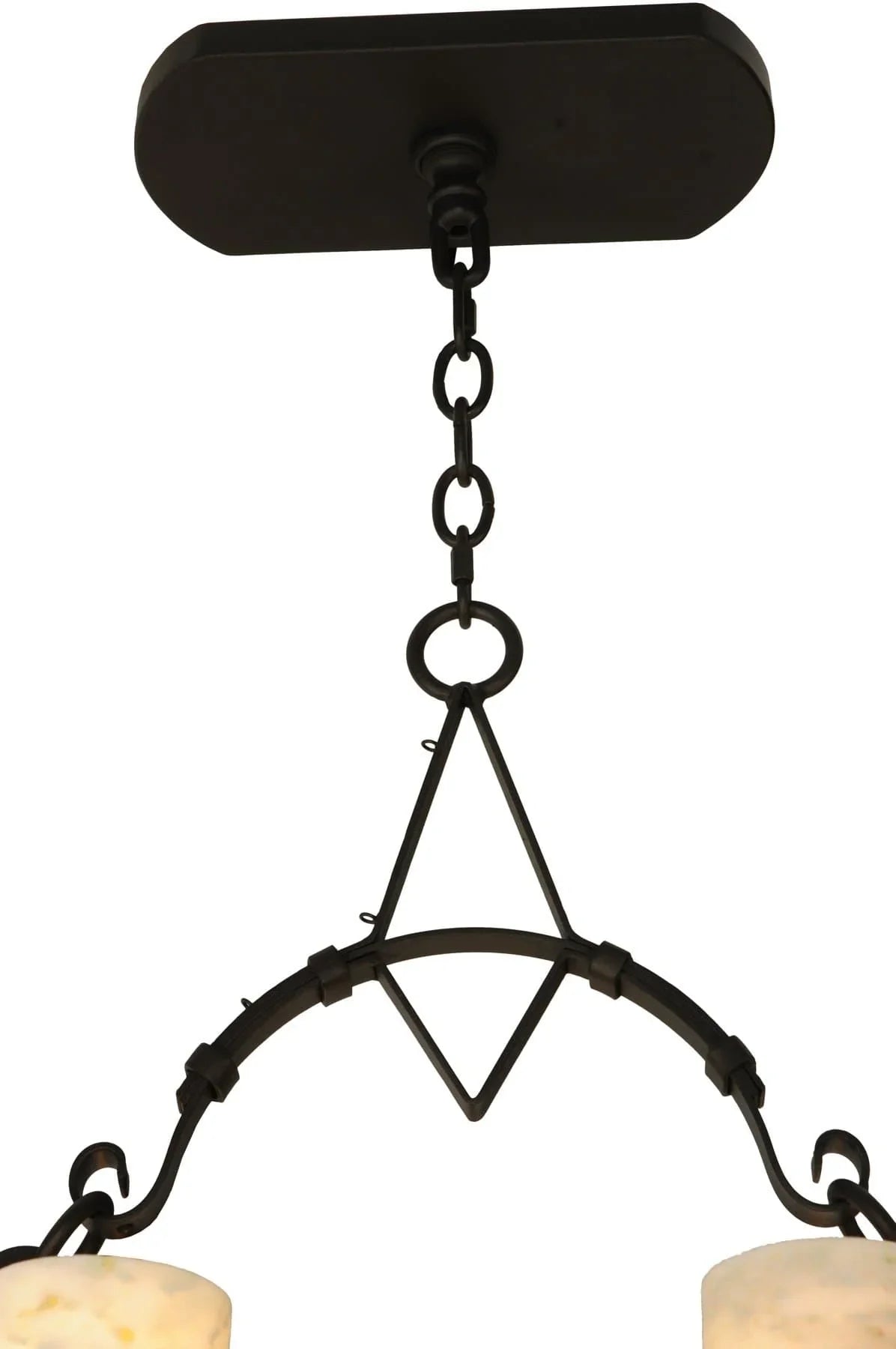 Wrought Iron & Beam Mansion Chandelier