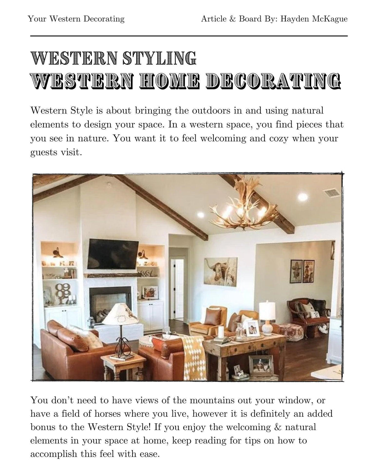 Western Designing Blog | Your Western Decorating