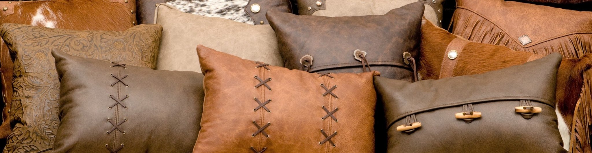 Western Leather Throw Pillows - Your Western Decor