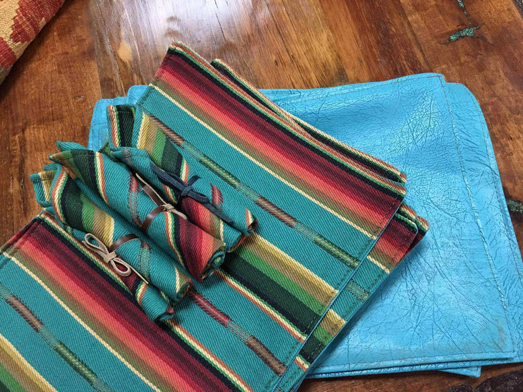 western styled napkins and table linens