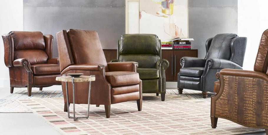 Western style leather recliners sale
